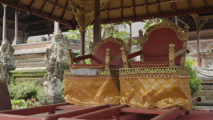 Ubud King Throne at Ubud Palace, officially Puri Saren Agung, is a historical building complex in Ubud, Gianyar Regency of Bali, Indonesia