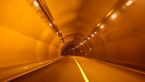 car fast in tunnel with.