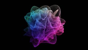 Abstract Particle Colorful Curl on Alpha Channel. 3D rendering. Abstract particle curl noise in a seamless loop and on alpha channel. - Powered by Shutterstock - Get 15% off with code: PIKWIZARD15