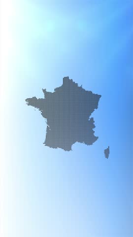 Mobile Vertical Resolution 2160x3840 Pixels, France Map Opener on Minimal Background, 
Multi Purpose Background Useful for Politics, Elections, Travel, News and Sports Events