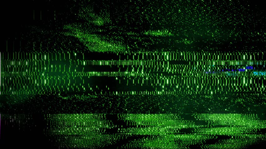 A background or overlay texture of distorted digital glitch effects.