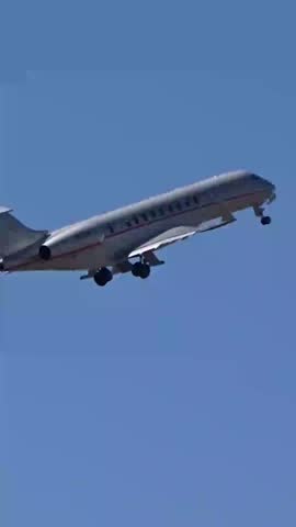 Private Jet Take Off Departure Silhouette back view powerfull airport