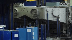 Lathe Tool For Metal Manufacturing Shown From Afar During Rotation. Rotation Of Lathe Tool On Metal Components Production Plant. Lathe Tool Rotation Process. Factory Equipment. Automated Metalwork - Powered by Shutterstock - Get 15% off with code: PIKWIZARD15