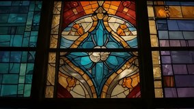 stained glass with colorful pattern 4k animation lofi - Powered by Shutterstock - Get 15% off with code: PIKWIZARD15