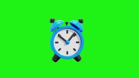 3D animation of a cartoon-style clock with a green screen background. Perfect for educational videos, children's content, or creative projects requiring time-themed animations. - Powered by Shutterstock - Get 15% off with code: PIKWIZARD15
