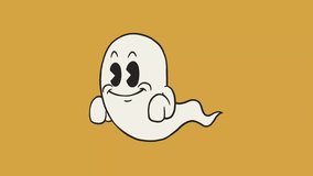 retro cartoon animation of howling cute ghost - Powered by Shutterstock - Get 15% off with code: PIKWIZARD15