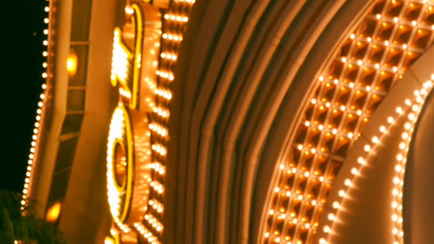 Retro electric lights,
 light bulbs, 
neon tubes, 
Las Vegas, 
downtown area, 
casino hotel, 
illumination