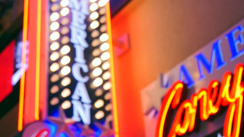 Retro electric lights, 
light bulbs, 
neon tubes, 
Las Vegas, 
casino hotel, 
downtown area, 
illumination