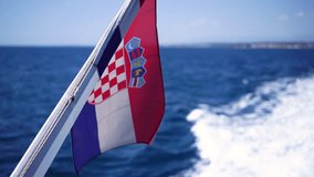 Croatian Flag Flying Aboard A Ferry In The Adriatic Sea - Powered by Shutterstock - Get 15% off with code: PIKWIZARD15