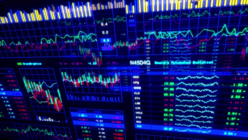 Business finance data analytics graph.Financial management technology.