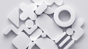 Abstract animation, white geometric background design, 4k looping video, 3d render - Powered by Shutterstock - Get 15% off with code: PIKWIZARD15