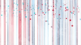 Blue red stars and grunge stripes in American USA flag style abstract background. Independence Day seamless looping motion design. Video animation Ultra HD 4K 3840x2160 - Powered by Shutterstock - Get 15% off with code: PIKWIZARD15