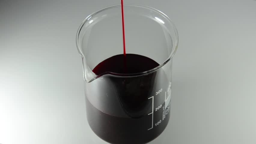 Blood in a glass