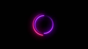 Abstract glowing neon circle animation  on black background. - Powered by Shutterstock - Get 15% off with code: PIKWIZARD15