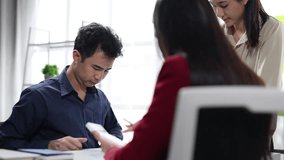Businessman talking during a meeting with colleagues to discuss planning new business projects. - Powered by Shutterstock - Get 15% off with code: PIKWIZARD15