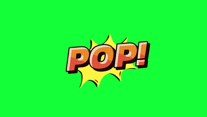 Animation POP Comic Pop up Greenscreen