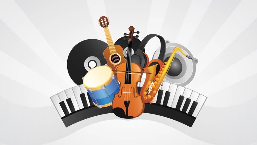 World Music Day Elements Background Animation