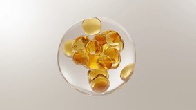 3d Oil droplets serum bubbles vitamin complete, Cosmetic Essence, Liquid bubble, gel bubble, Molecule inside Liquid Bubble on water background. - Powered by Shutterstock - Get 15% off with code: PIKWIZARD15