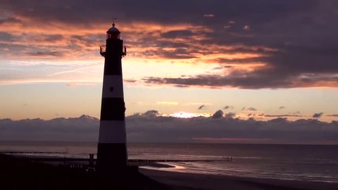 Lighthouse with evening sky