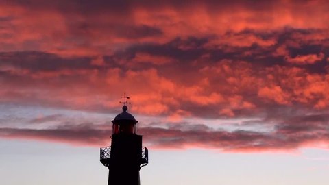 Lighthouse with evening sky