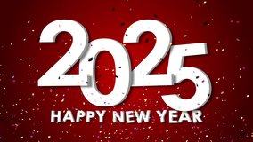 2025 happy new year 2025 confetti particles animated 2025 new year celebration party 4k - Powered by Shutterstock - Get 15% off with code: PIKWIZARD15