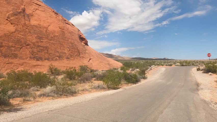 Driving in the most Beautyful scenery state park of Valley of Fire