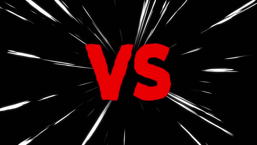 VS. Anime style lettering animation with superspeed action lines. Great for battles, competitions and challenges