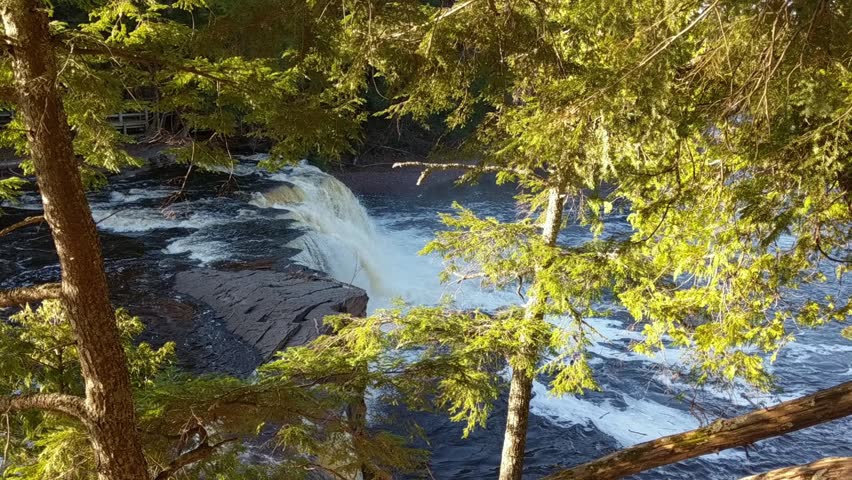Presque Isle River Landscape in Michigan
