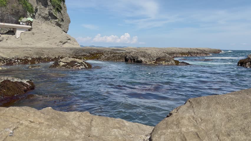 Seascape at Enoshima, a picturesque island located near the city of Kamakura