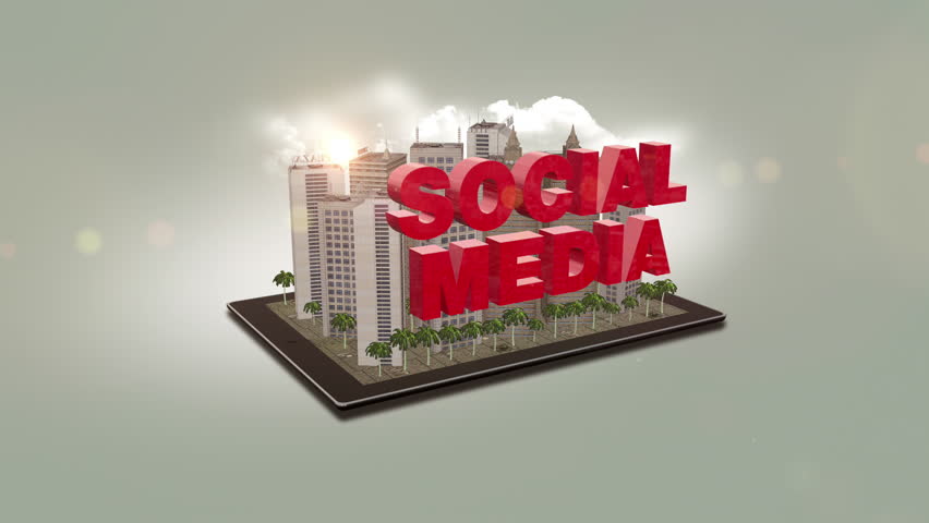 Social Media Sign On A Digital Tablet. Smart City. Technology Related 3D Animation. - Powered by Shutterstock - Get 15% off with code: PIKWIZARD15