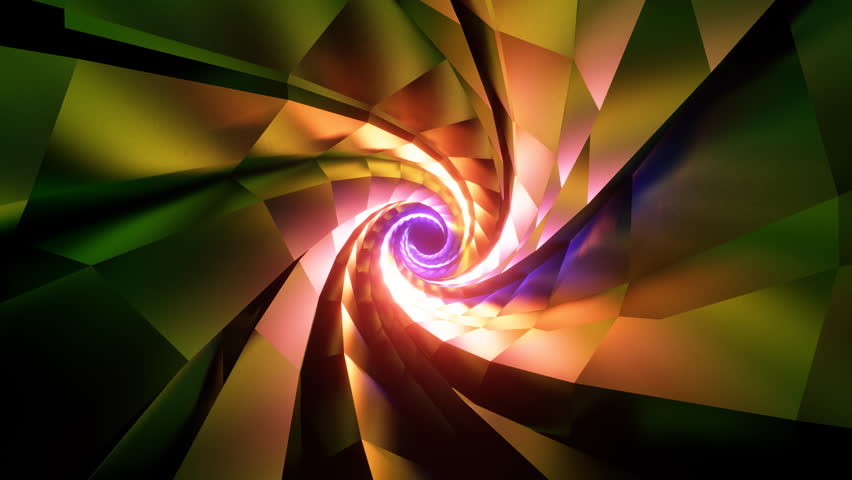 Abstract colorful futuristic shimmering spiral tunnel 3D animation. 4K music VJ endless loop background motion graphics - Powered by Shutterstock - Get 15% off with code: PIKWIZARD15