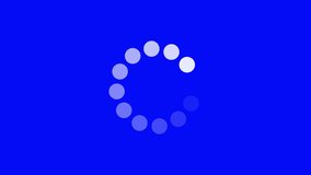 Loading circle icon animation on blue background. - Powered by Shutterstock - Get 15% off with code: PIKWIZARD15