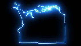 map of Astoria in Oregon with a blue glowing neon effect - Powered by Shutterstock - Get 15% off with code: PIKWIZARD15