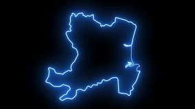 map of Aberdeen in south carolina with a blue glowing neon effect - Powered by Shutterstock - Get 15% off with code: PIKWIZARD15