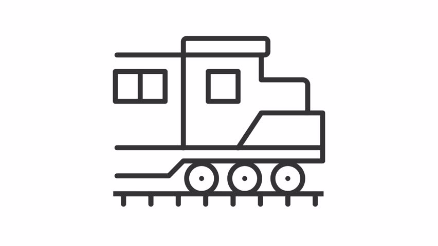 Train animation motion graphic video
