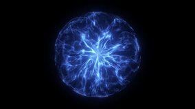 Waving shine Plasma Ball. Flowing glowing bright particles inside sphere. Energy laser orb. Loop - Powered by Shutterstock - Get 15% off with code: PIKWIZARD15