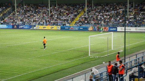 SEVASTOPOL, UKRAINE - MAY 15: Soccer match between Sevastopol and Lviv on May 15, 2012 in Sevastopol, Crimea, Ukraine.