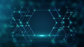 Hexagon futuristic background technology with dot digital glowing animation - Powered by Shutterstock - Get 15% off with code: PIKWIZARD15