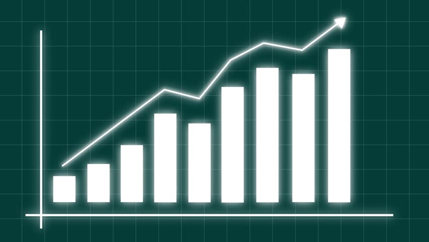 Business graph motion animation video