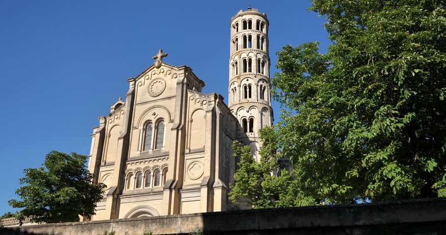 The Saint Theodorit cathedral, Uzes, Gard department, Occitania, France