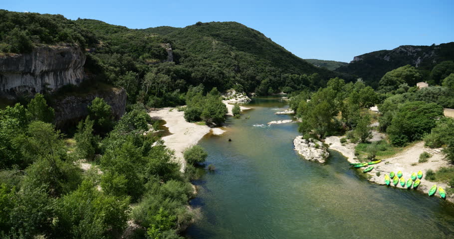 The Gardon canyon, Collias, Gard department, Occitania, France