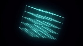 Abstract blue cube with connecting dots and lines. Big data visualization. Blockchain technology concept. Wireframe network connection structure. 3d rendering. - Powered by Shutterstock - Get 15% off with code: PIKWIZARD15