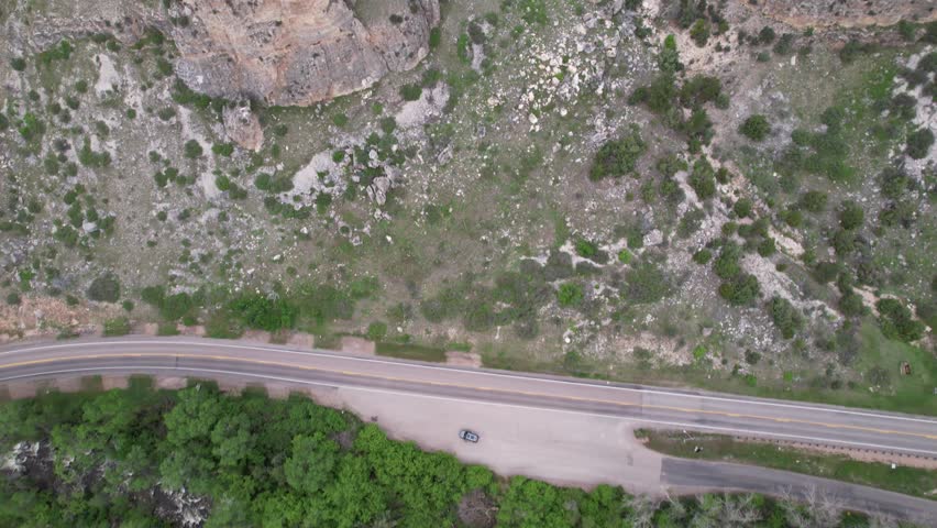 Beautiful Wyoming canyon from above