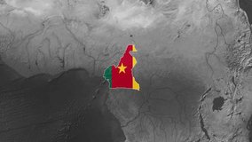 Cameroon Flat Map Flag Black and White Map - Powered by Shutterstock - Get 15% off with code: PIKWIZARD15