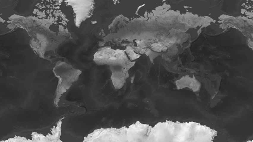 Central African Republic Flat Map Flag Black and White Map