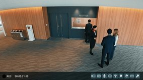 Security camera footage of the facility reception
