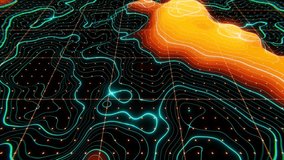 Abstract Stylized Topographic Landscape,Contour map. Valleys and mountains. Geography concept,neon light - Powered by Shutterstock - Get 15% off with code: PIKWIZARD15