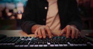Portrait of Male Coder Working on Holographic Screen that Shows Coding and Programming Lines. Transparent Screen Show Software Programming Interfaces. Enterpreneur Working on Video Game, App, Ideas - Powered by Shutterstock - Get 15% off with code: PIKWIZARD15