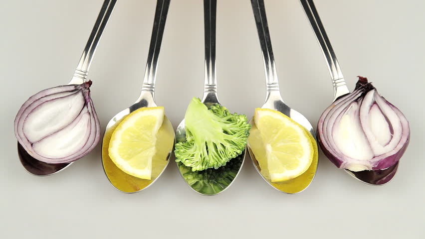 verduras en cuchara