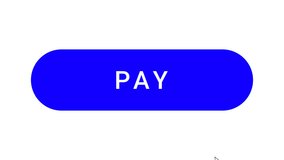 A mouse cursor clicks the 'Pay' button, confirming payment. This is depicted in a 4K resolution animation with motion graphics and a transparent alpha channel background. - Powered by Shutterstock - Get 15% off with code: PIKWIZARD15